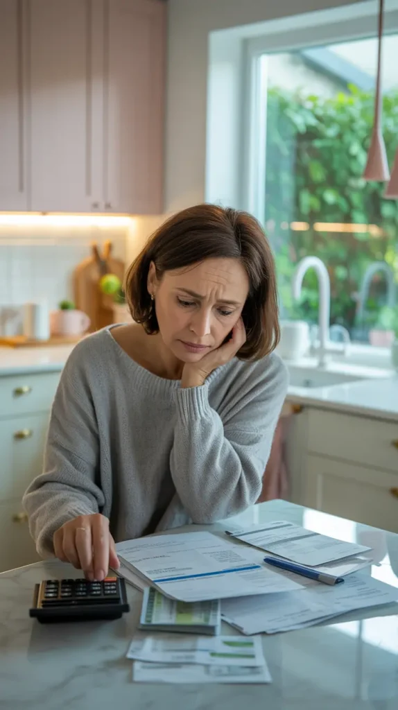 a women worried about her debts