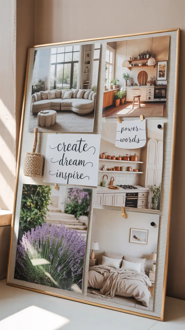 a dream home vision board
