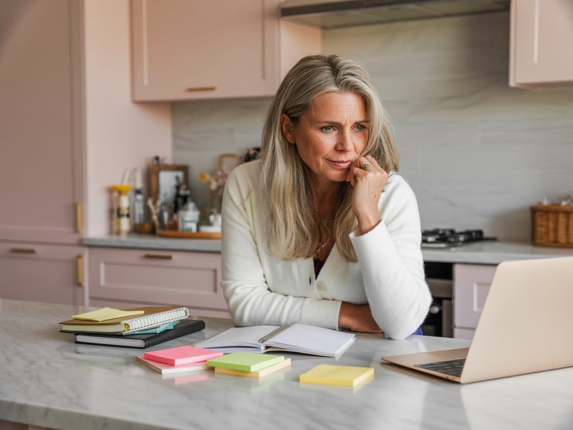 a woman worried about her life