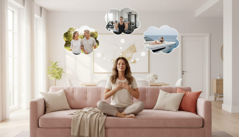 woman visualizing her dream life