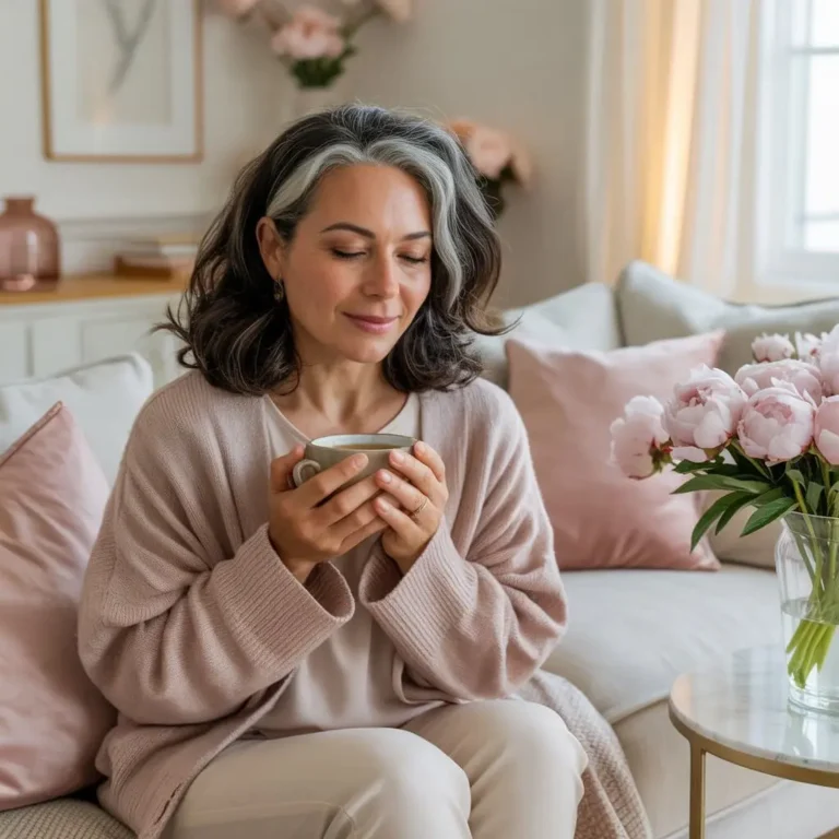 woman practicing gratitude