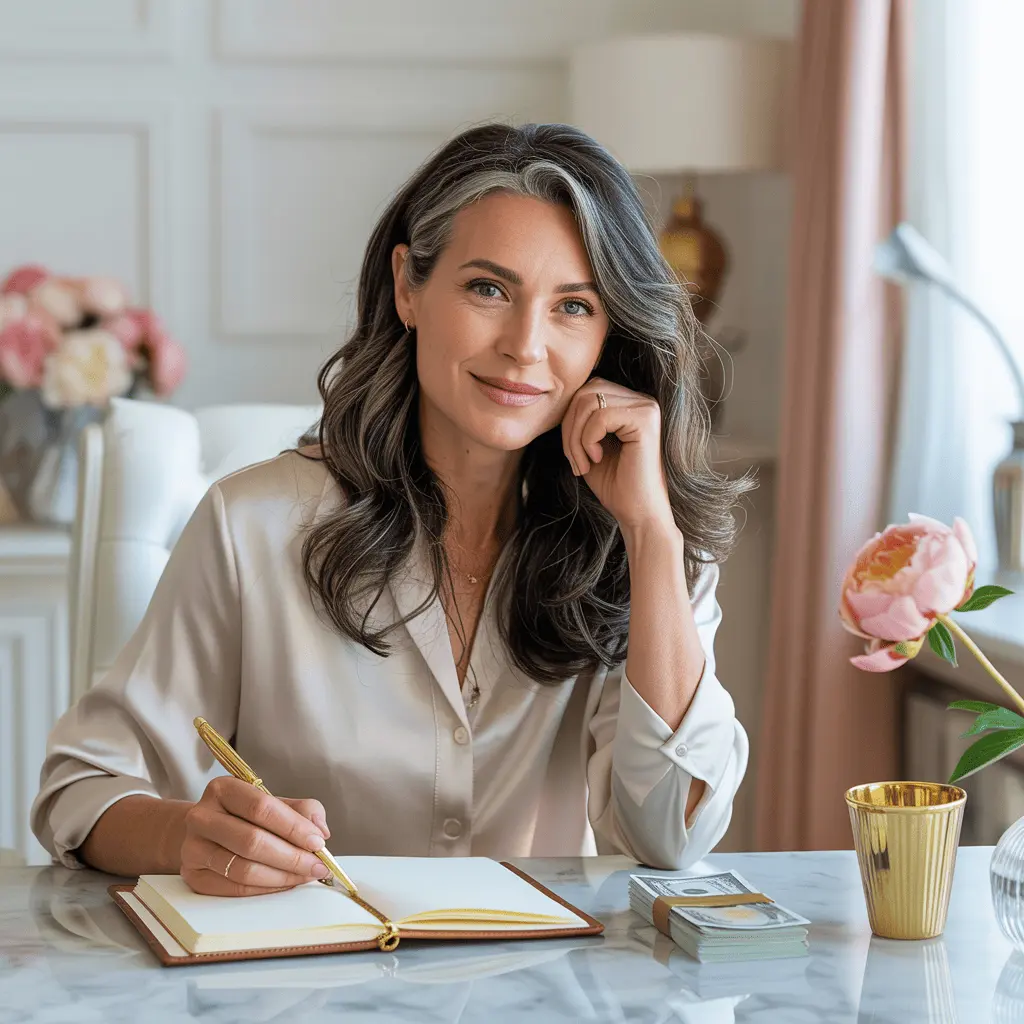 a woman with her lottery win she manifested