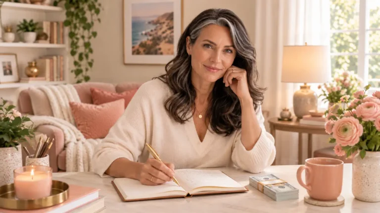 a woman with her lottery win she manifested