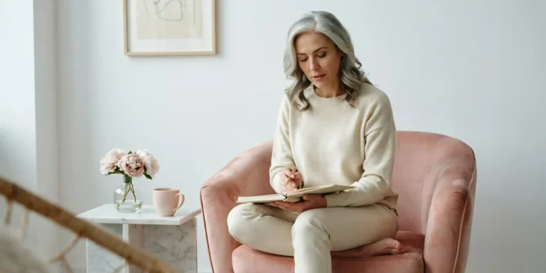 woman in her Morning Gratitude Practice