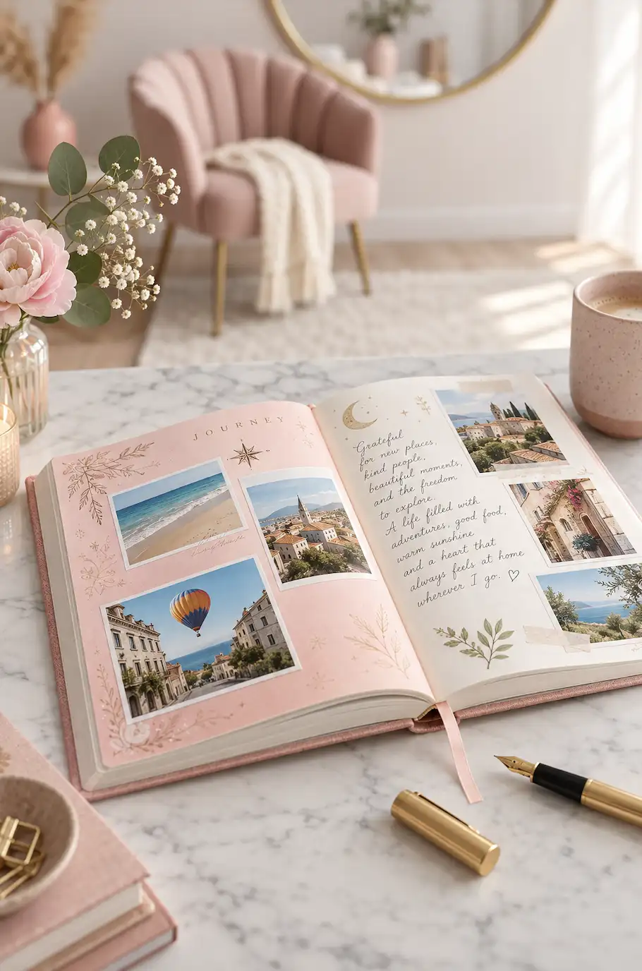 a dream life vision book for travelling