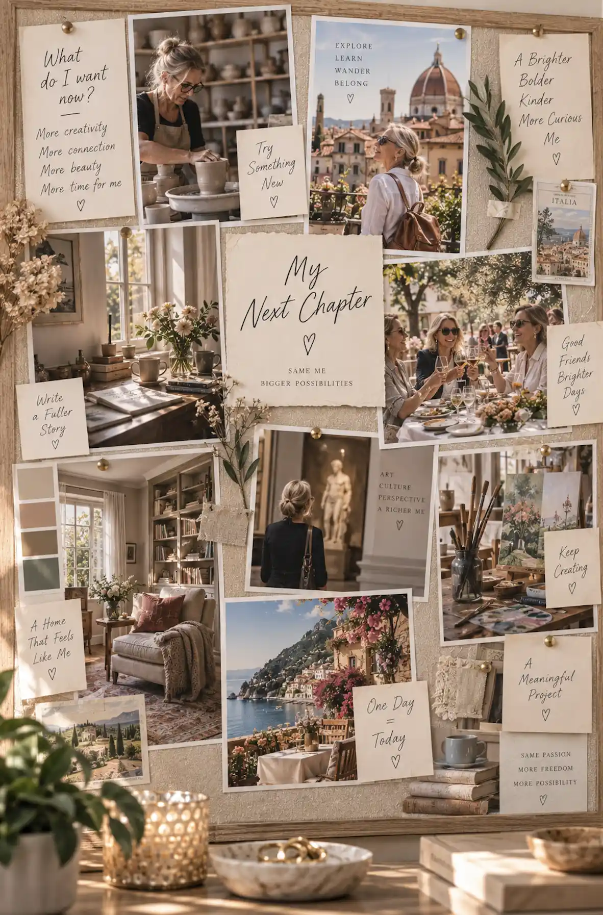 a next chapter vision board for women after 50