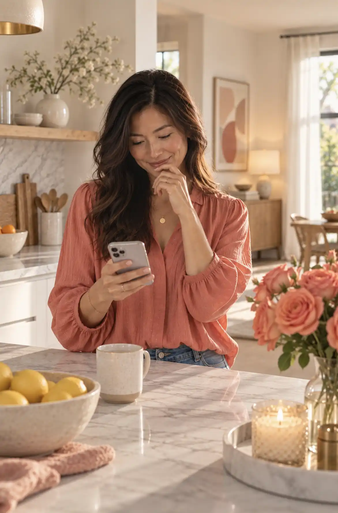 a woman texting her SP she is manifesting